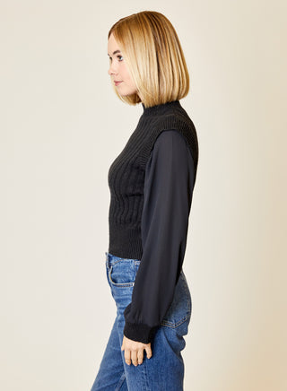 Design History Mixed Media Twofer Shirt