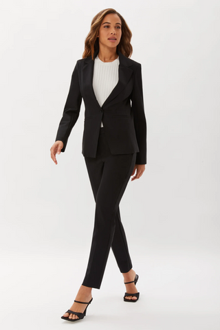 Ecru DICKEY BLAZER WITH KNIT HOODIE INSERT - BLACK - Premium blazer at Lonnys NY - Just $318! Shop Womens clothing now 
