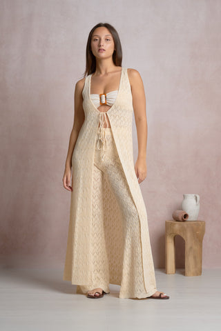 Elan Tie Front Kimono Cover Up