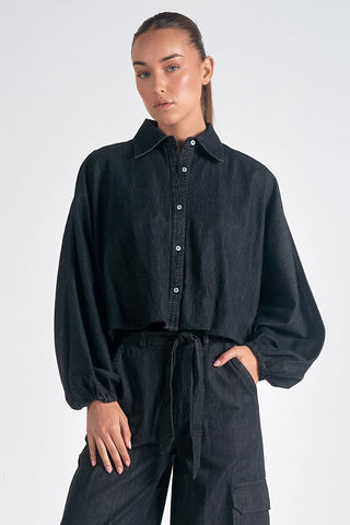 Elan Bubble Button Down Shirt - Premium clothing at Lonnys NY - Just $97! Shop Womens clothing now 