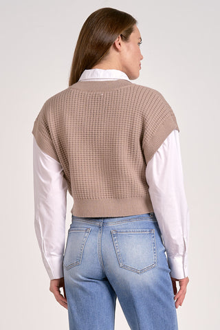 Elan Cropped Layered sweater