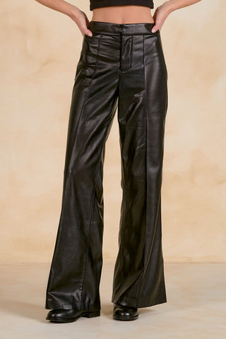 Elan High Waisted Vegan Leather Pants