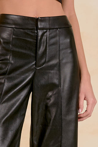 Elan High Waisted Vegan Leather Pants