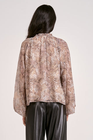 Elan Snakeskin Blouse