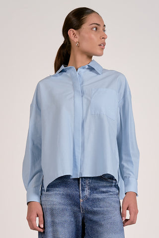 Elan Oversized Back Pleated Shirt