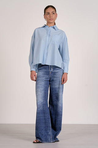 Elan Oversized Back Pleated Shirt