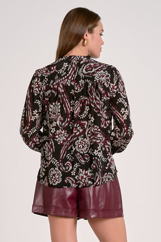 Elan Paisley Blouse