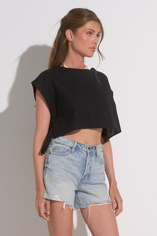 Elan Cropped Open Side Tie Top - Premium clothing at Lonnys NY - Just $59! Shop Womens clothing now 