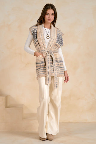 Elan Tie Front Vest Cardigan
