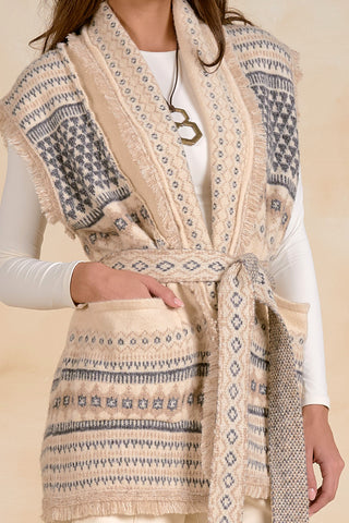 Elan Tie Front Vest Cardigan
