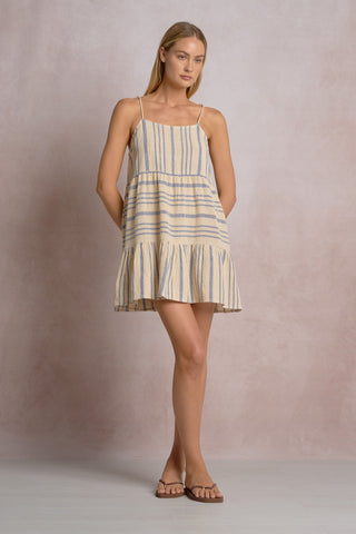 Elan Tie Shoulder Resort Dress bluestripe / S / bws50180 Elan Tie Shoulder Resort Dress bluestripe / S / bws50180