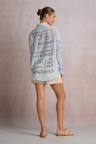 Elan Destinations Button Down Top