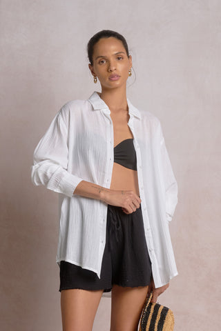 Elan Iris Love Heart Button Down Shirt