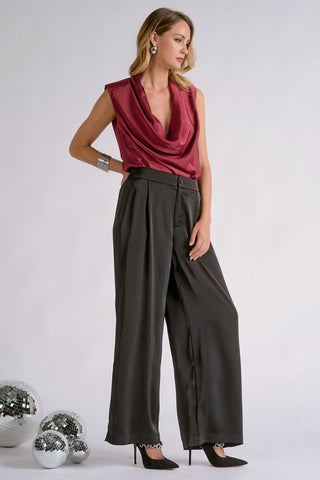 Elan Wide Leg Satin Pants
