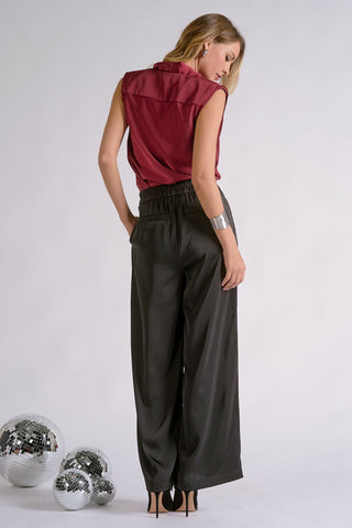Elan Wide Leg Satin Pants