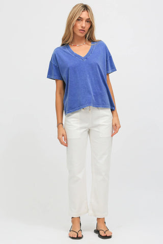 Electric & Rose Chase V-Neck Tee - Premium Shirts & Tops at Lonnys NY - Just $108! Shop Womens clothing now 
