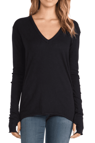 Enza Costa Cashmere Loose V Sweater - Premium Shirts & Tops at Lonnys NY - Just $225! Shop Womens clothing now 