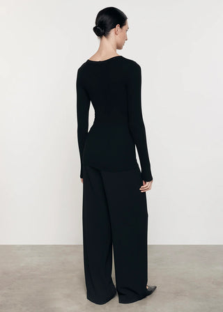 Enza Costa Ribbed Long Sleeve Shirt