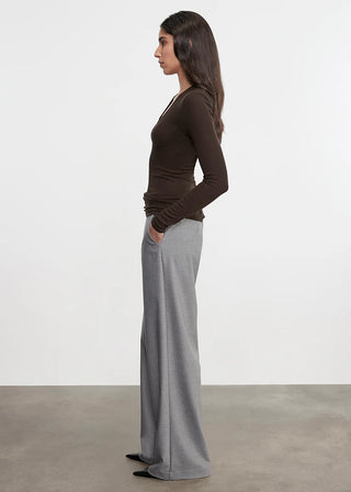 Enza Costa Silk Ribbed U Neck Shirt