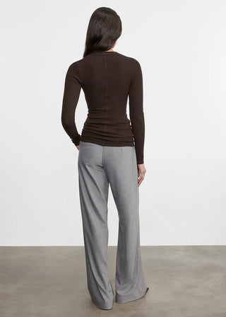 Enza Costa Silk Ribbed U Neck Shirt