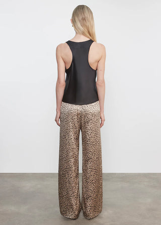 Enza Costa Silk Satin Cheetah Pants