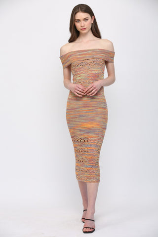Fate Space Dye Crochet Dress
