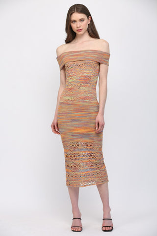 Fate Space Dye Crochet Dress