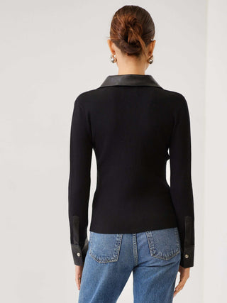 Fifteen Twenty Isabella Faux Leather Top