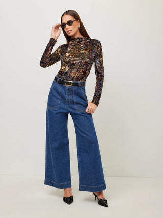 Fifteen Twenty Khami Velvet Burnout Top
