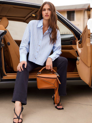 Fifteen Twenty Lisa Embellished Button Up Blouse