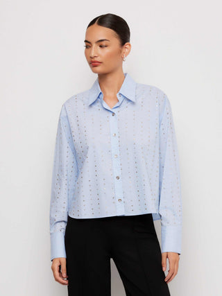 Fifteen Twenty Lisa Embellished Button Up Blouse