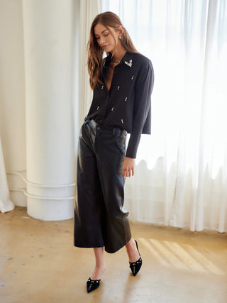Fifteen Twenty Lisa Embellished Button Up Shirt