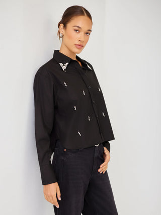 Fifteen Twenty Lisa Embellished Button Up Shirt