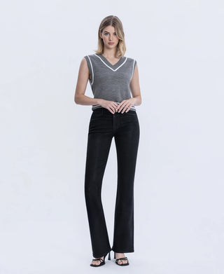 Flying Monkey High Rise Coated Long Bootcut Jeans