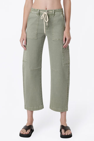 Flying Monkey Drawstring Cargo Barrel Jeans