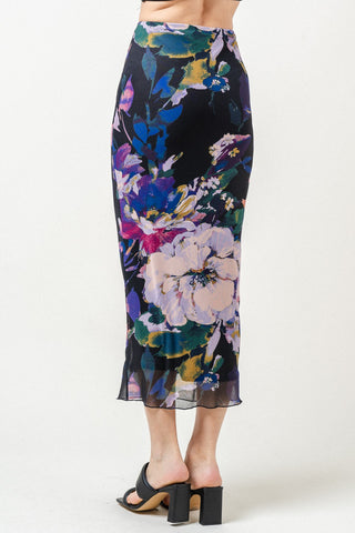 Fore Floral Mesh Maxi Skirt - Premium clothing at Lonnys NY - Just $57! Shop Womens clothing now 