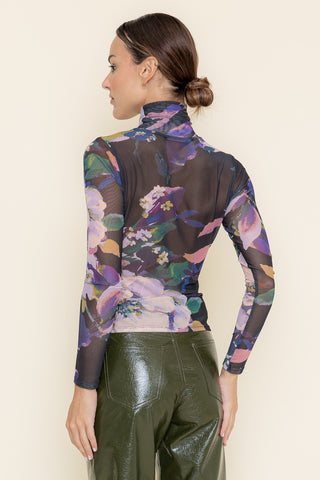 Fore Floral Mesh Mockneck Shirt - Premium clothing at Lonnys NY - Just $44! Shop Womens clothing now 