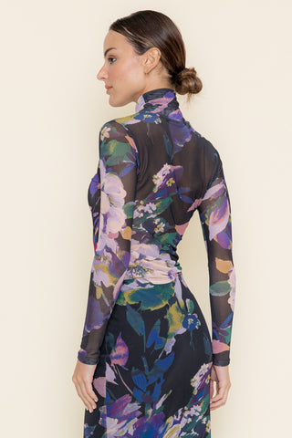 Fore Floral Mesh Mockneck Shirt - Premium clothing at Lonnys NY - Just $44! Shop Womens clothing now 