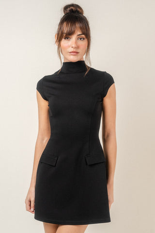 Fore Mock Neck Mini Dress - Premium clothing at Lonnys NY - Just $64! Shop Womens clothing now 