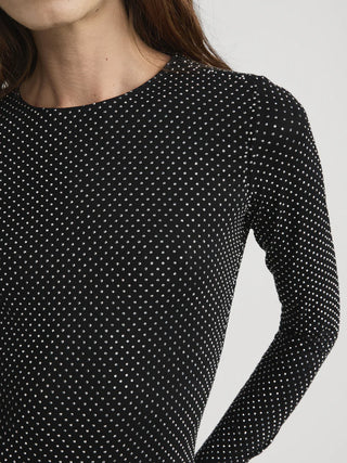 Frame Rhinestone Jersey Top