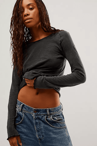 Free People Be my Baby Long Sleeve Top *Final Sale* - Premium Shirts & Tops at Lonnys NY - Just $19! Shop Womens clothing now 
