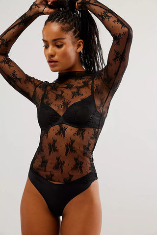 Free People Lady Lux Lace Top - Premium clothing at Lonnys NY - Just $40! Shop Womens clothing now 