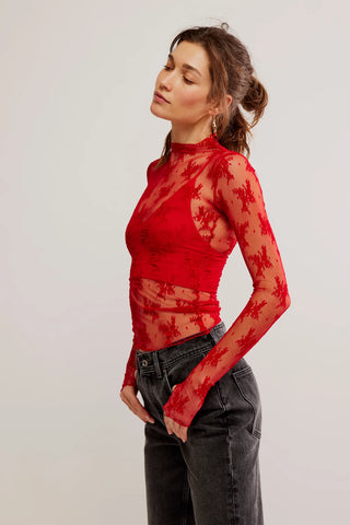 Free People Lady Lux Lace Top - Premium clothing at Lonnys NY - Just $40! Shop Womens clothing now 