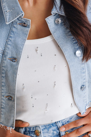 Generation Love Evita Rhinestone Tank Top