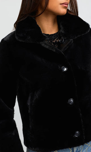 Generation Love Delphine Reversible Faux Leather Shearling Jacket
