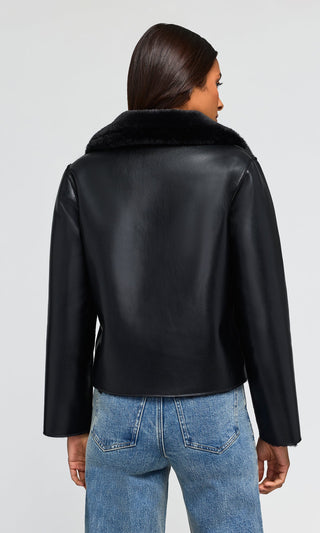 Generation Love Delphine Reversible Faux Leather Shearling Jacket