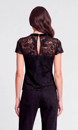 Generation Love Olympia Velvet Bow Lace Top
