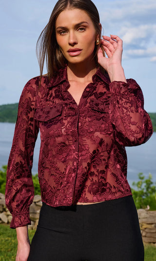 Generation Love Priya Floral Burnout Blouse