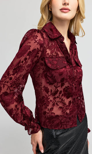 Generation Love Priya Floral Burnout Blouse