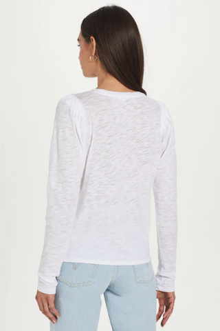 Goldie LONG SLEEVE PUFF SHOULDER TEE - Premium Shirts & Tops from Goldie - Just $125! Shop now 